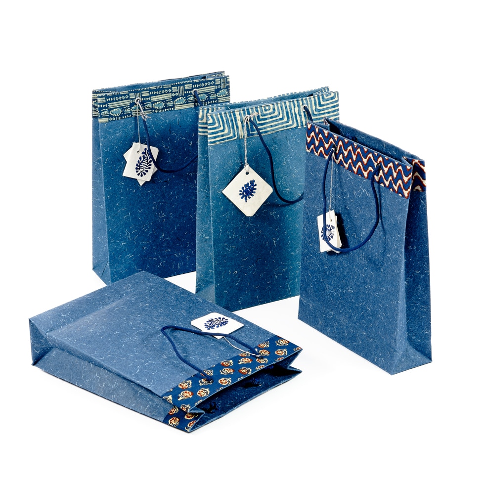 Denim Handmade Paper Gift Bags
